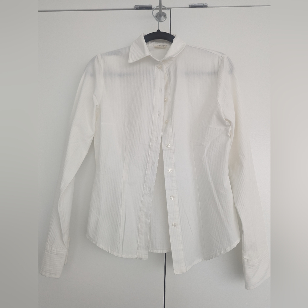 Pacsun John galt fitted white button down shirt long sleeve